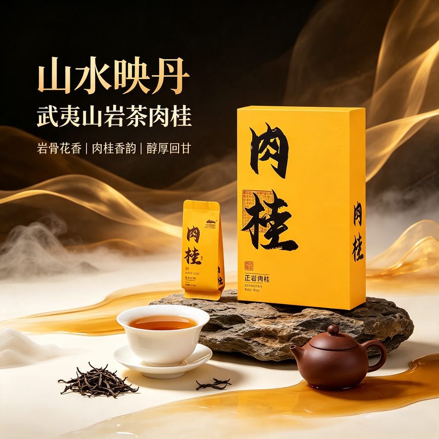 武夷山岩茶肉桂茶叶自己喝小包装袋试喝茶叶礼盒装送礼送长辈茶叶