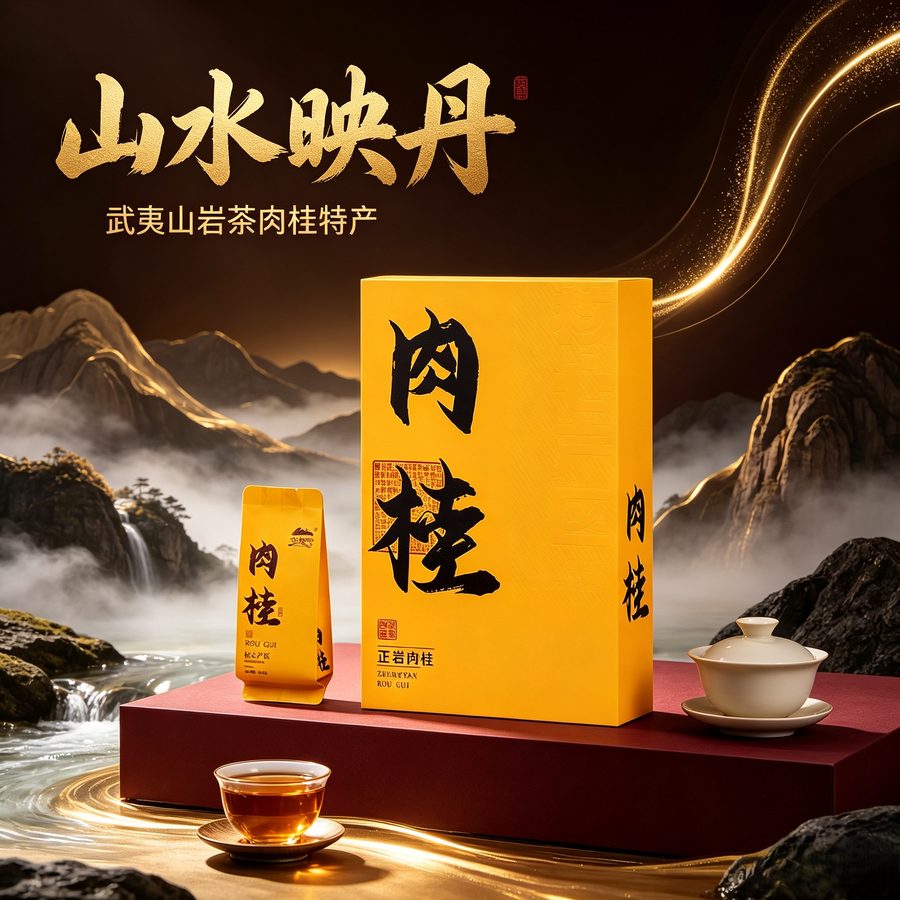 武夷山岩茶肉桂茶叶自己喝小包装袋试喝品鉴茶礼盒装送礼长辈朋友