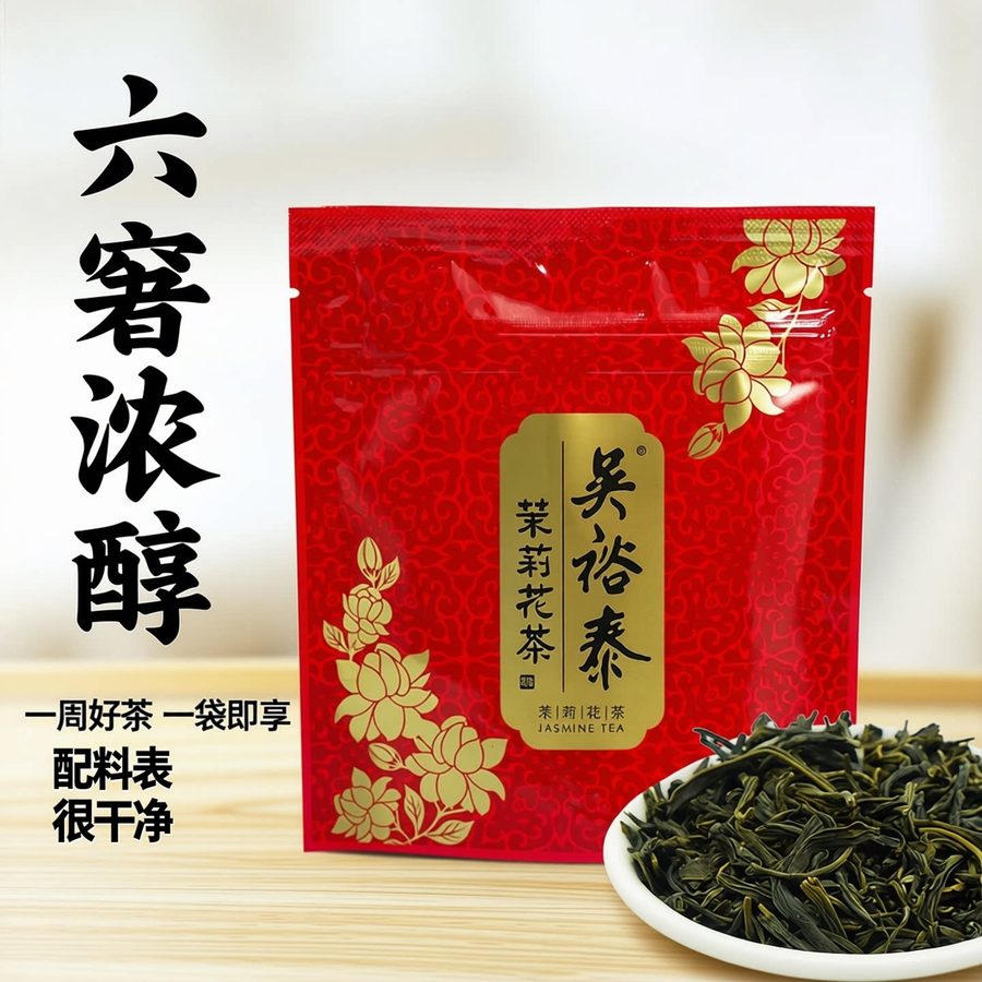 【顺手买】传统老味茉莉花茶小鲜袋20g非遗技艺茶叶绿茶