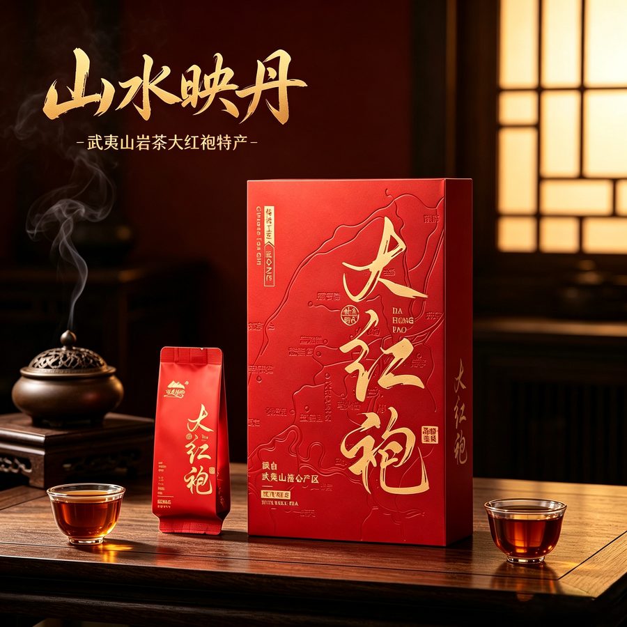 武夷山岩茶大红袍茶叶自己喝小包装袋试喝品鉴茶礼盒装送礼走亲戚
