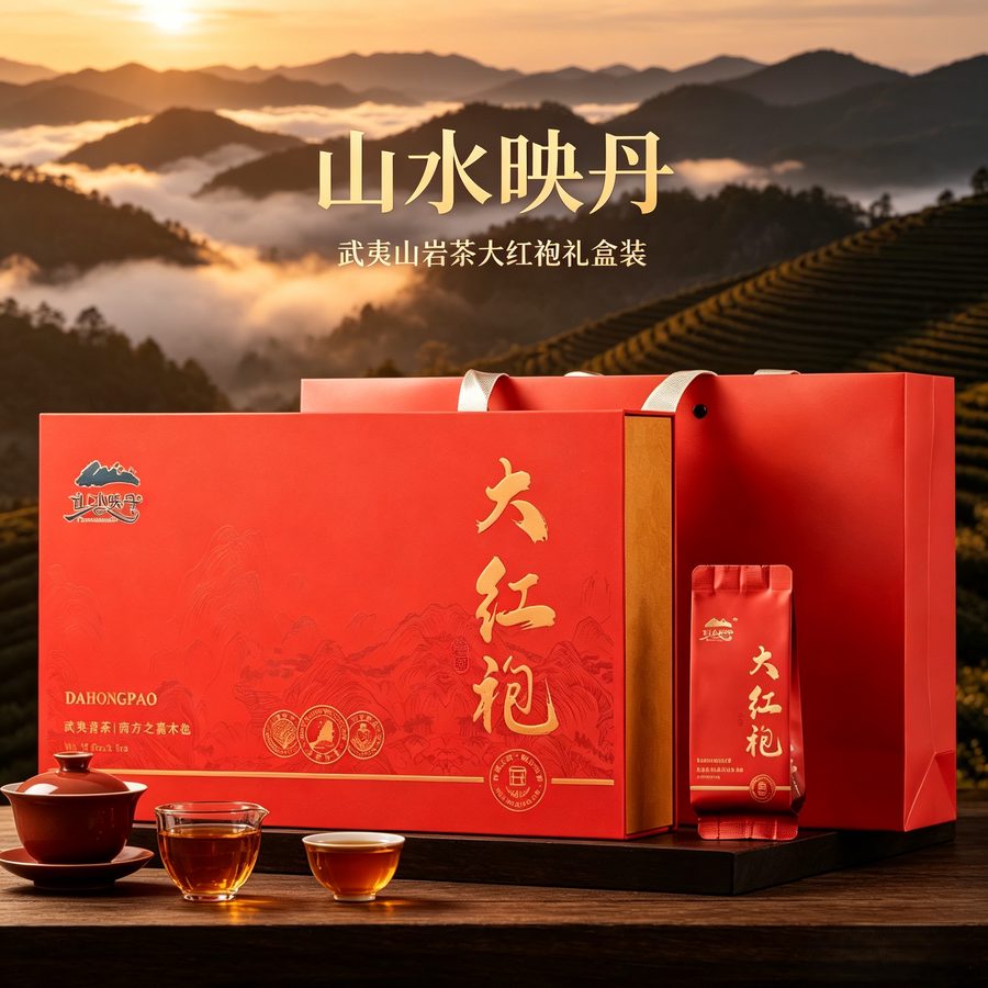 武夷山岩茶大红袍茶叶礼盒装礼长辈2026新款独立小包装茶叶自己喝