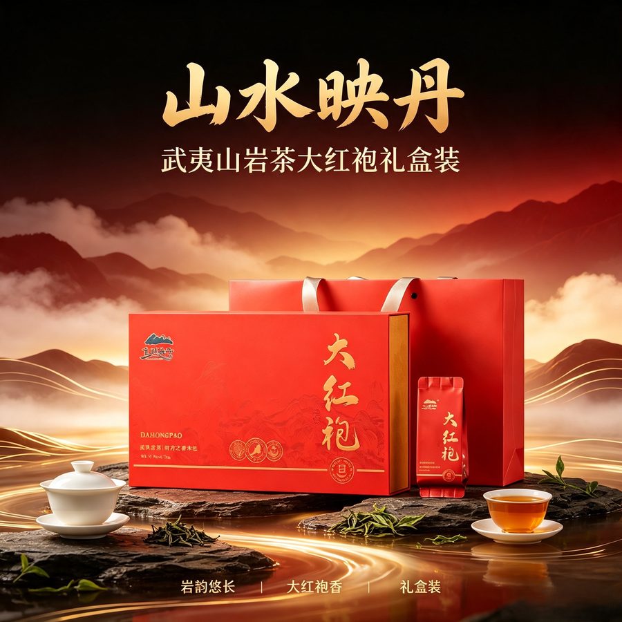 武夷山岩茶大红袍茶叶礼盒装礼长辈2026新款独立小包装茶叶自己喝